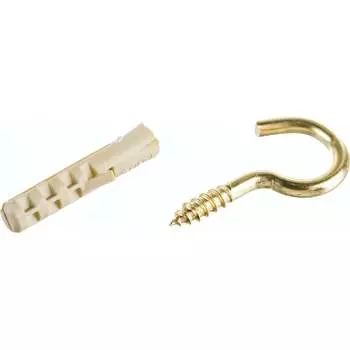 Латунированный крюк-шуруп ЕВРОПАРТНЕР d2,8хL25 мм 3 шт. 13 4823 1