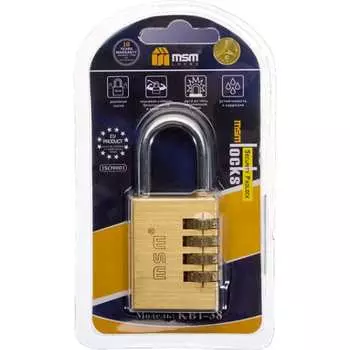 Латунный кодовый навесной замок MSM