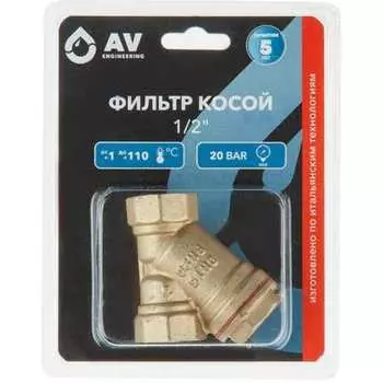 Латунный косой фильтр AV Engineering AVE3680112