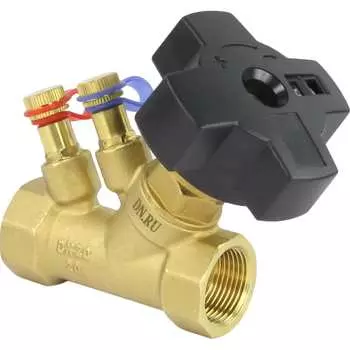 Латунный муфтовый балансировочный клапан DN.ru КБЛР-020-16 D080-00503