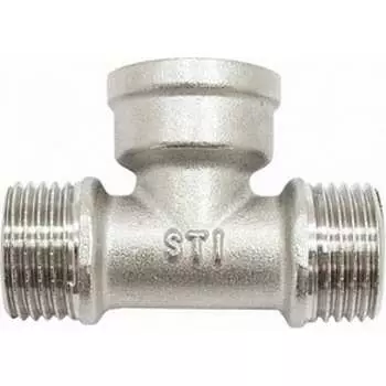 Латунный никелированный тройник STI D190-00076