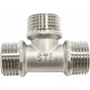 Латунный никелированный тройник STI D190-00077