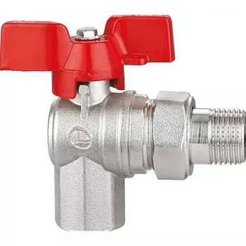 Латунный угловой шаровой кран DOUBLE-LIN LL1516 (3/4")