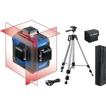Лазерный нивелир ЗУБР КРЕСТ 3D №2 34908-2_z01