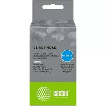 Ленточный картридж для Brady BMP21-PLUS, BMP21-LAB Cactus CS-M21-750423 1791290