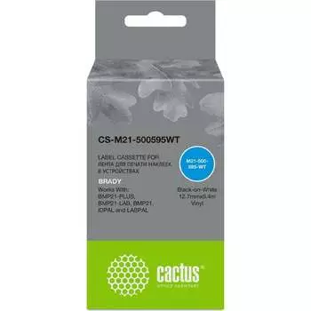 Ленточный картридж для Brady BMP21-PLUS, BMP21-LAB Cactus CS-M21-500595WT 1791199