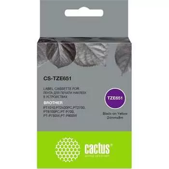 Ленточный картридж для brother 1010/1280/1280vp/2700vp Cactus tze-651 CS-TZE651