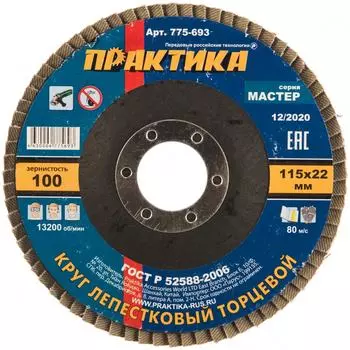 Лепесковый торцевой круг ПРАКТИКА 775-693