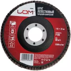 Лепестковый конический торцевой круг ЛОМ 2580685