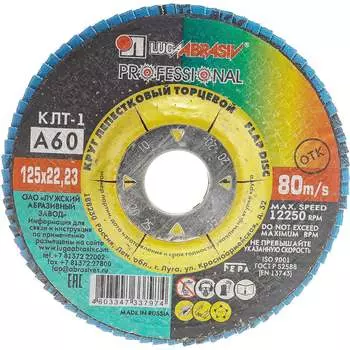 Лепестковый торцевой круг для шлифования Луга