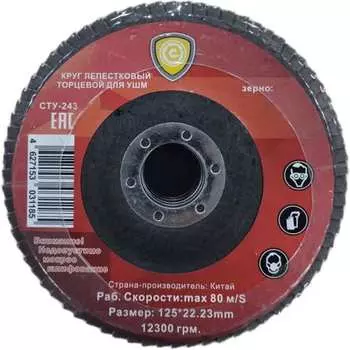 Лепестковый торцевой круг Strong стб-243125060