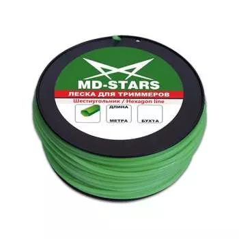 Леска для триммера MD-STARS HEXAGON LINE HEХL 16-583