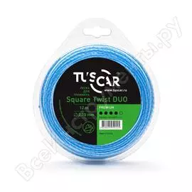 Леска для триммера TUSCAR Square Twist DUO Premium 10142427-12-1