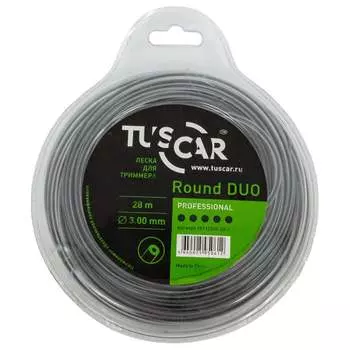 Леска для триммера TUSCAR Round DUO Professional 10112530-28-1