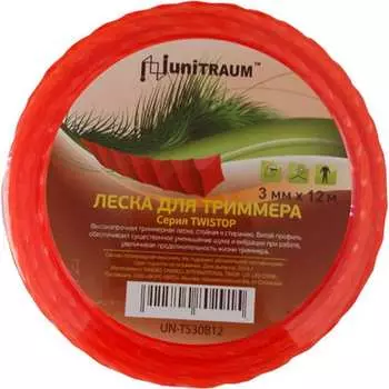 Леска для триммера UNITRAUM UN-TS30B12