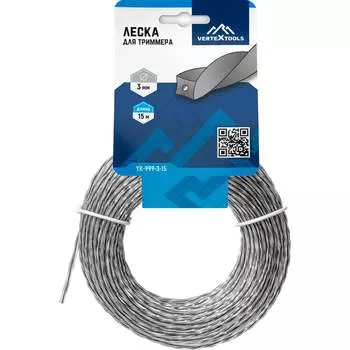 Леска для триммера vertextools YK-999-3-15