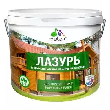 Лессирующая акриловая лазурь-антисептик для дерева MALARE 2036770257847