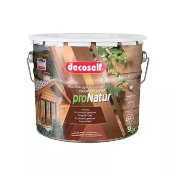 Лессирующий антисептик для дерева Pufas Decoself ЭБЕНОВОЕ ДЕРЕВО 9 л тов-214554