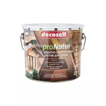 Лессирующий антисептик для дерева Pufas Decoself РЯБИНА 2,7 л тов-214546