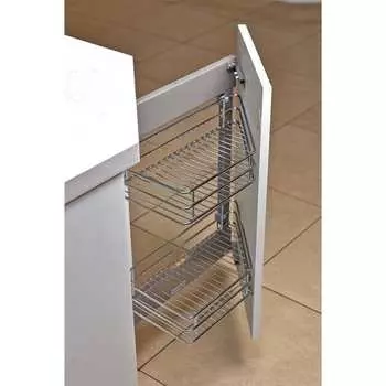 Левая корзина угловой фасад Hafele