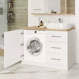 Левая тумба под стиральную машину Misty Респект -120 Э-Рес01120-13ЯП