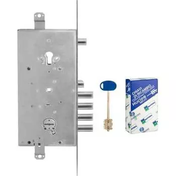 Левый двухсистемный замок врезной Mottura