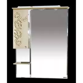 Левый зеркальный шкаф Misty Бабочка-90 Л-Баб04090-033СвЛ
