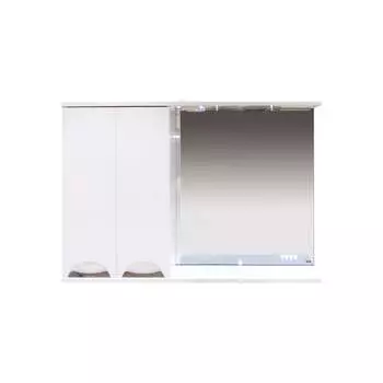 Левый зеркальный шкаф Misty Куба-120 П-Куб-01120-011Л