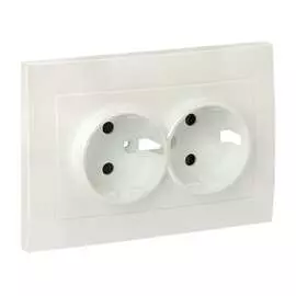 Лицевая панель двухместной розетки EKF PROxima Валенсия ESR16-L-128-50