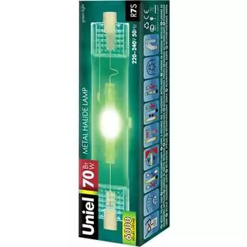 Линейная металлогалогенная лампа Uniel MH-DE-70/GREEN/R7s 4848