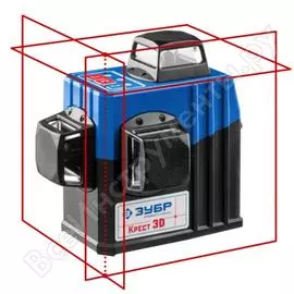 Линейный лазерный нивелир ЗУБР Крест-3D 34908