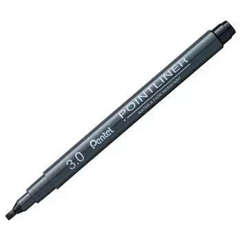 Линер Pentel Pointliner Calligraphy S20P-C30A 3 мм, 12 шт, черные чернила 708865