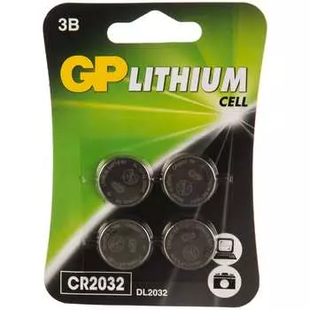 Литиевая дисковая батарейка GP Lithium CR2032 CR2032-7CRU4 40/2400