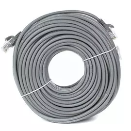 Литой многожильный патчкорд tv-com utp категории 5е 30м серый np511-30m np511-30