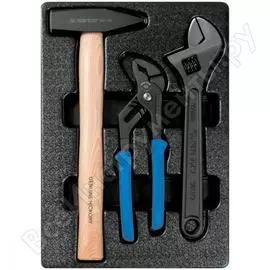 Ложемент для набора переставные клещи, разводной ключ и молоток 9-90103pp02, pvc king tony 84710520b