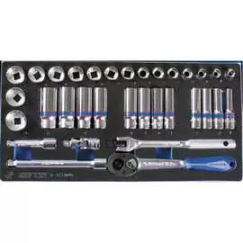 Ложемент для набора торцевых головок 3/8" с принадлежностями 3033MRV KING TONY 85821632B