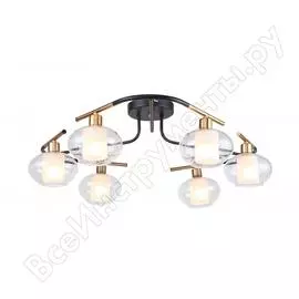 Люстра rivoli 4033306 anita p6, черный, e14х6, 40w б0044508