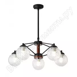 Люстра rivoli 5016205 valery p5 bk 5хe27 60w б0038083