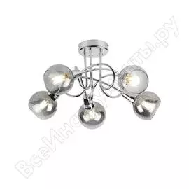 Люстра rivoli 7007305 gocce s5 cr 5хe14 40w б0038119