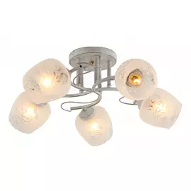 Люстра rivoli 9008305 pelle р5 белый/золото 5 e27 40w б0044459