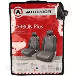 Чехол AUTOPROFI CARBON PLUS CRB-402Pf BK/GY
