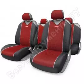 Чехол AUTOPROFI CARBON PLUS CRB-902P BK/RD