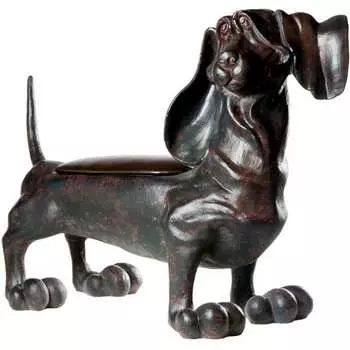 Малая садовая скамейка BOGACHO Такса Клякса 77013/коричневый