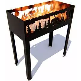 Мангал 7 скамеек Домик в деревне 27008/МАНГ_ДОМ_ДЕР/9005