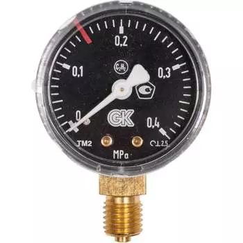 Манометр ацетиленовый KRASS 4.0 МПа, 50 мм, М12x1.5, поверенный 2190102PV