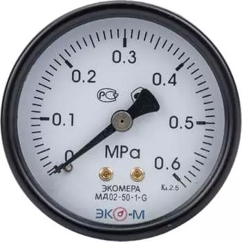 Манометр ЭКО-М Экомера МД02-50-G-0,6МПа-ОИ