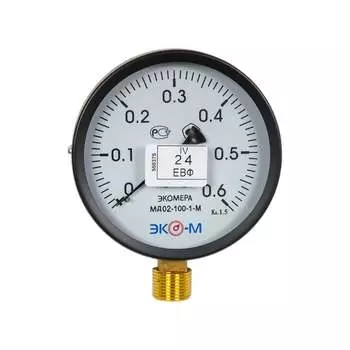 Манометр ЭКО-М Экомера МД02-100 мм МД02-100-М-0,6МПа-ЭИ