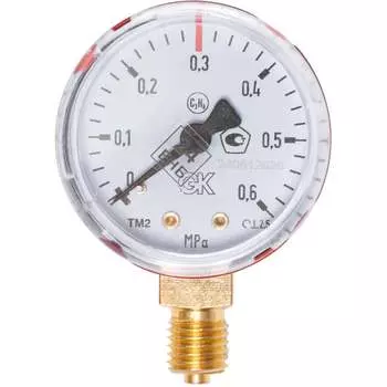 Манометр пропановый KRASS 0.6 МПа, 50 мм, М12x1.5, поверенный 2190108PV