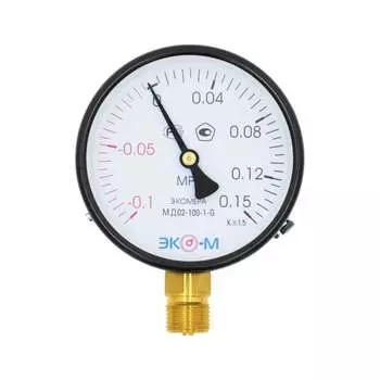 Манометр (вакуумметр) ЭКО-М Экомера МД02-100мм-G-(-0,1..0,15)МПа