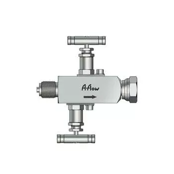 Манометрический двухвентильный манифольд A-Flow VNG2-MRF-8G